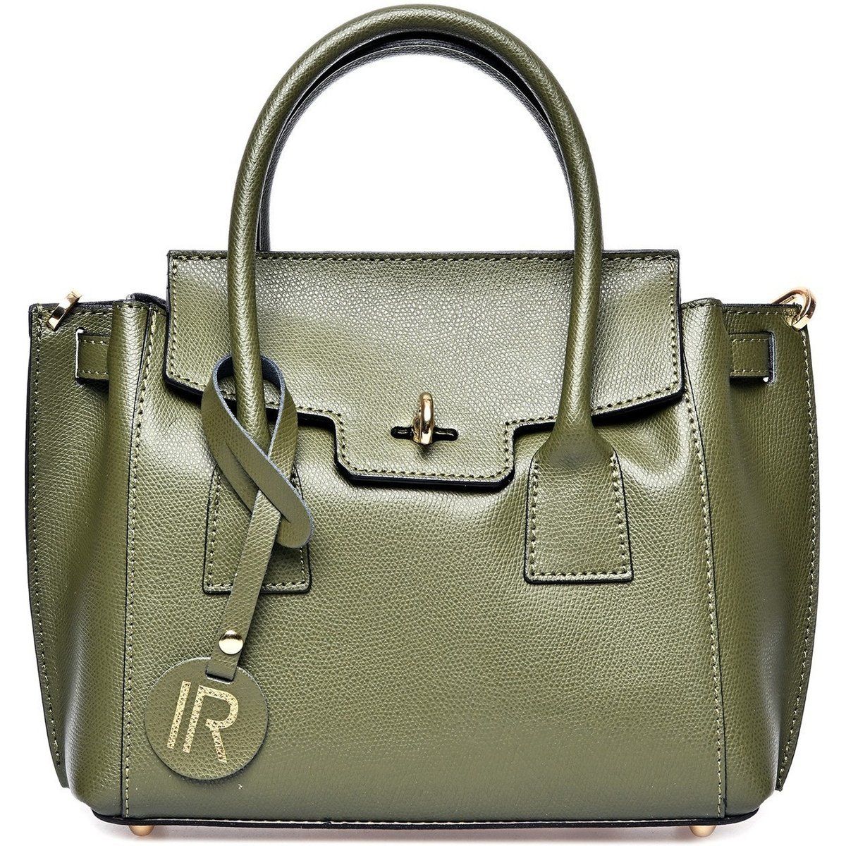 Elegante strukturierte Lederhandtasche
