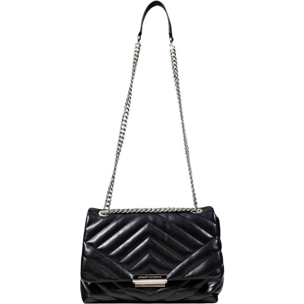 Gesteppte Chevron-Kettenschultertasche