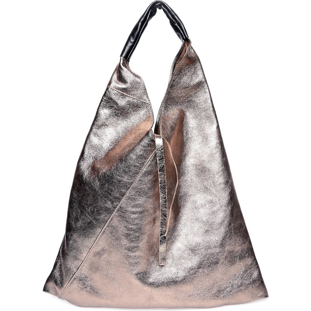 Lässiger metallischer dreieckiger Shopper