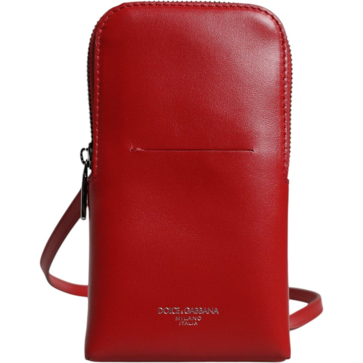 Strukturierte Leder-Handytasche zum Umhängen