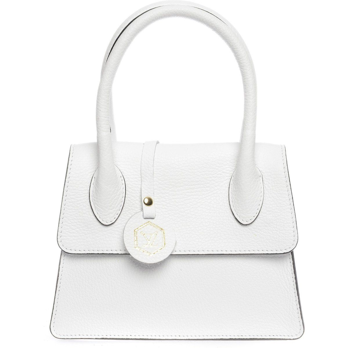 Elegante Handtasche aus genarbtem Leder