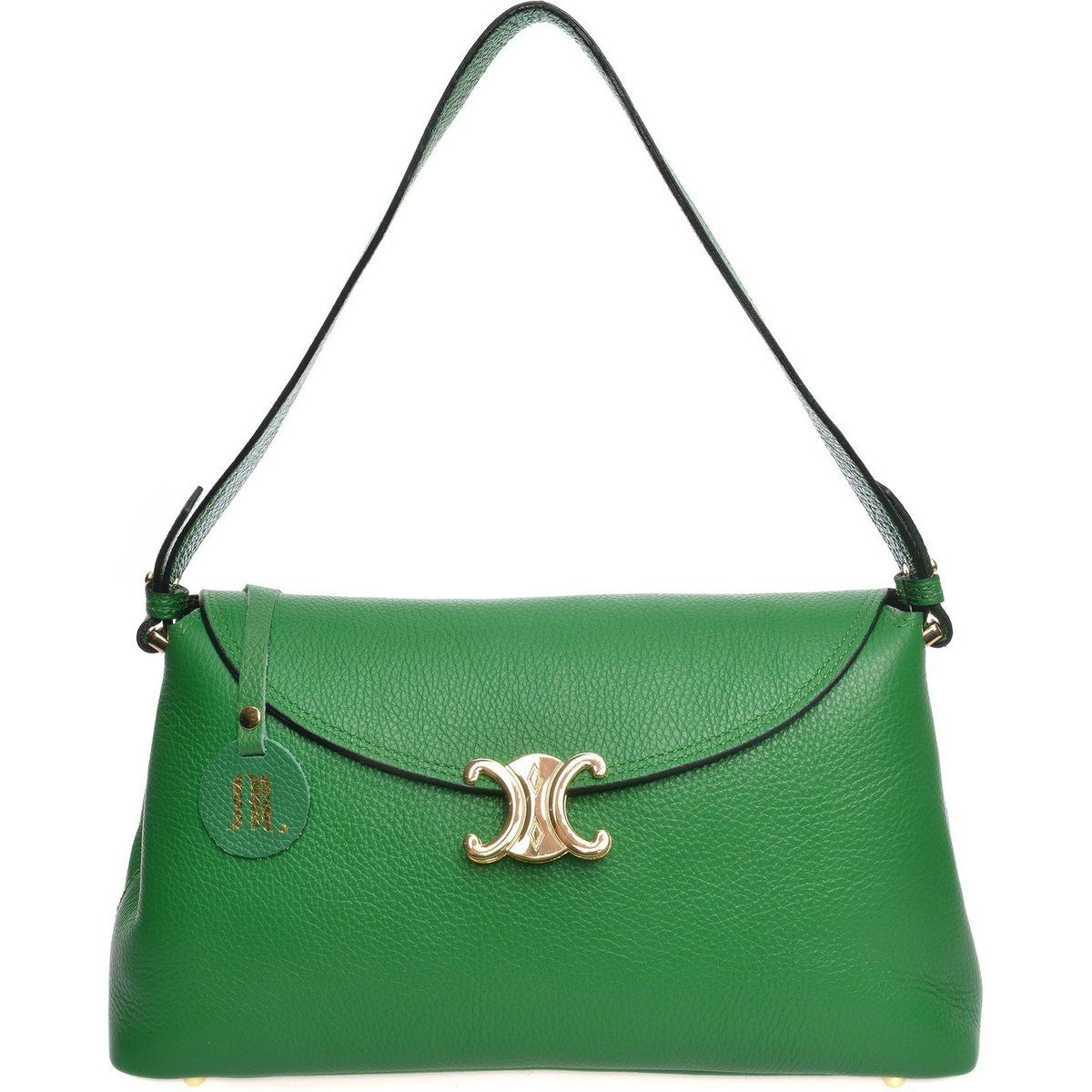 Elegante Schultertasche aus genarbtem Leder