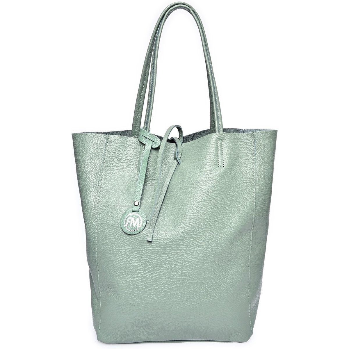 Minimalistischer Shopper aus genarbtem Leder