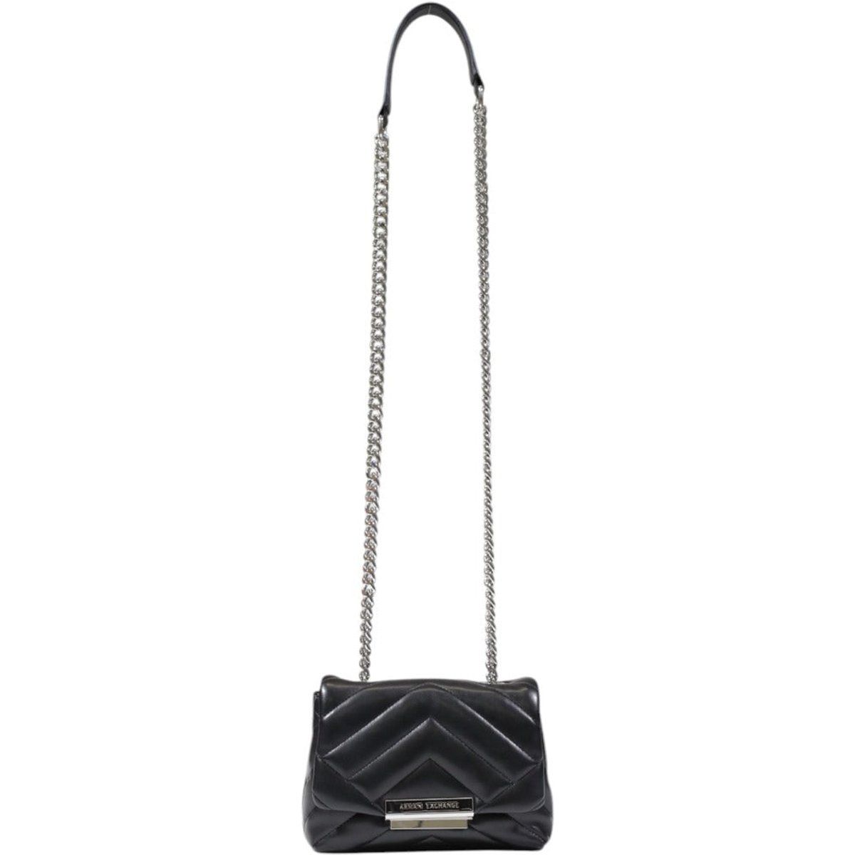 Gesteppte Chevron-Ketten-Schultertasche