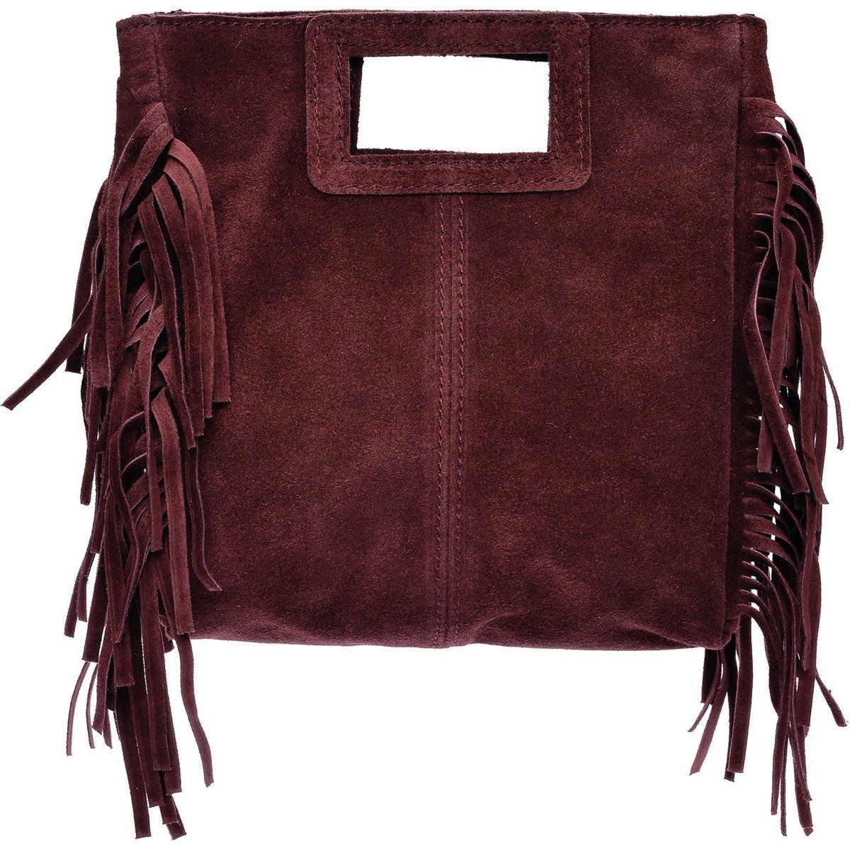 Wildleder-Shopper mit Fransen