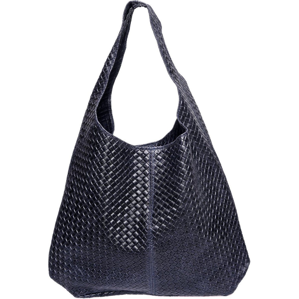 Geflochtene Leder-Shopper-Tasche
