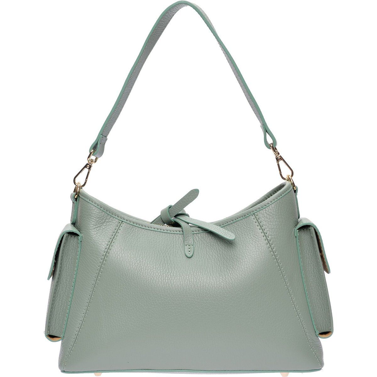 Strukturierte Hobo-Tasche aus Leder