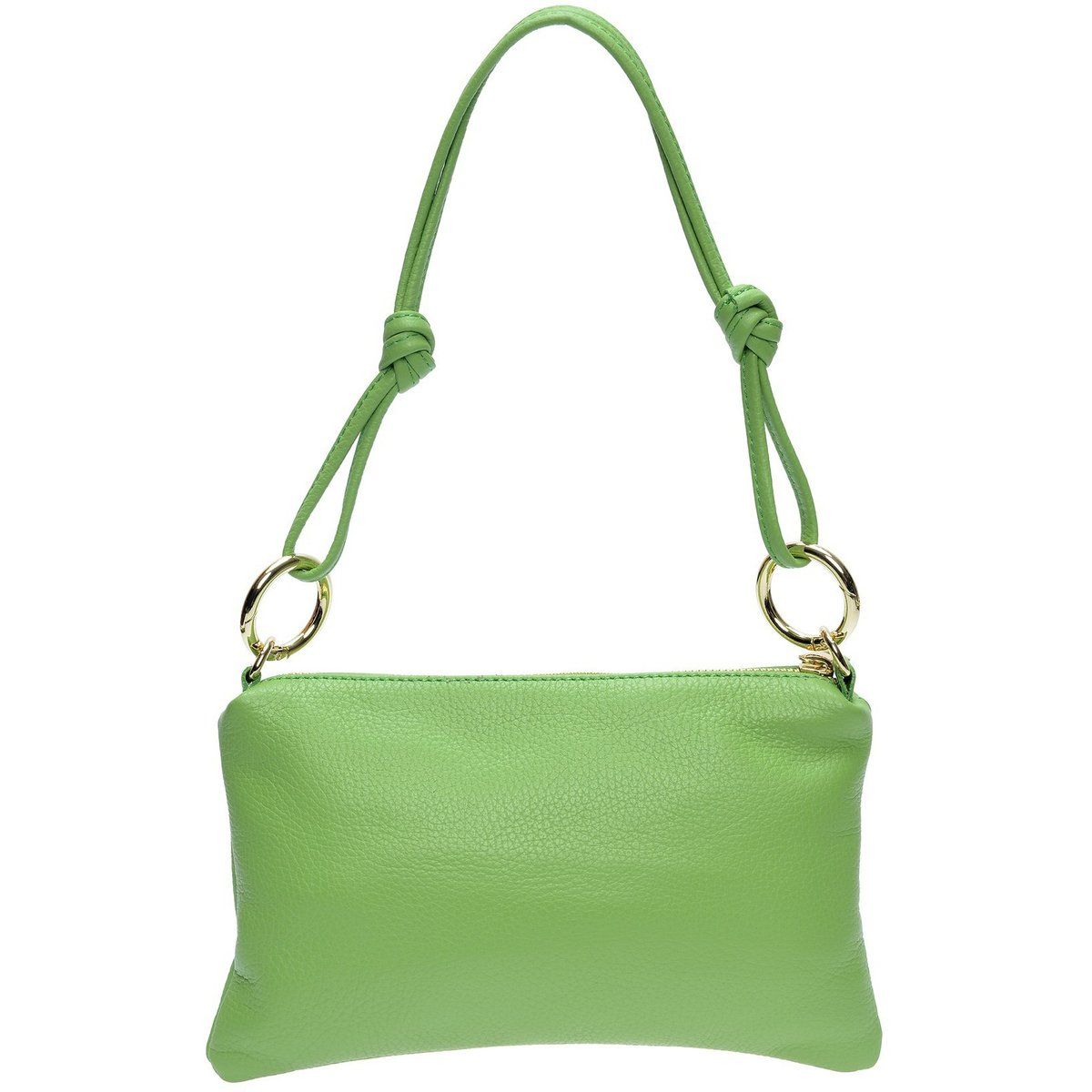 Minimalistische Schultertasche aus genarbtem Leder