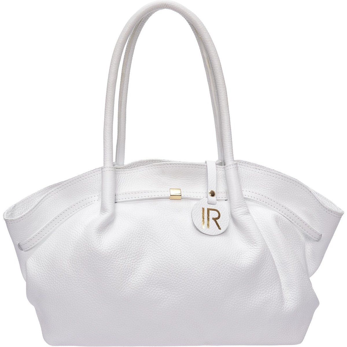 Geraffter Shopper aus Narbenleder