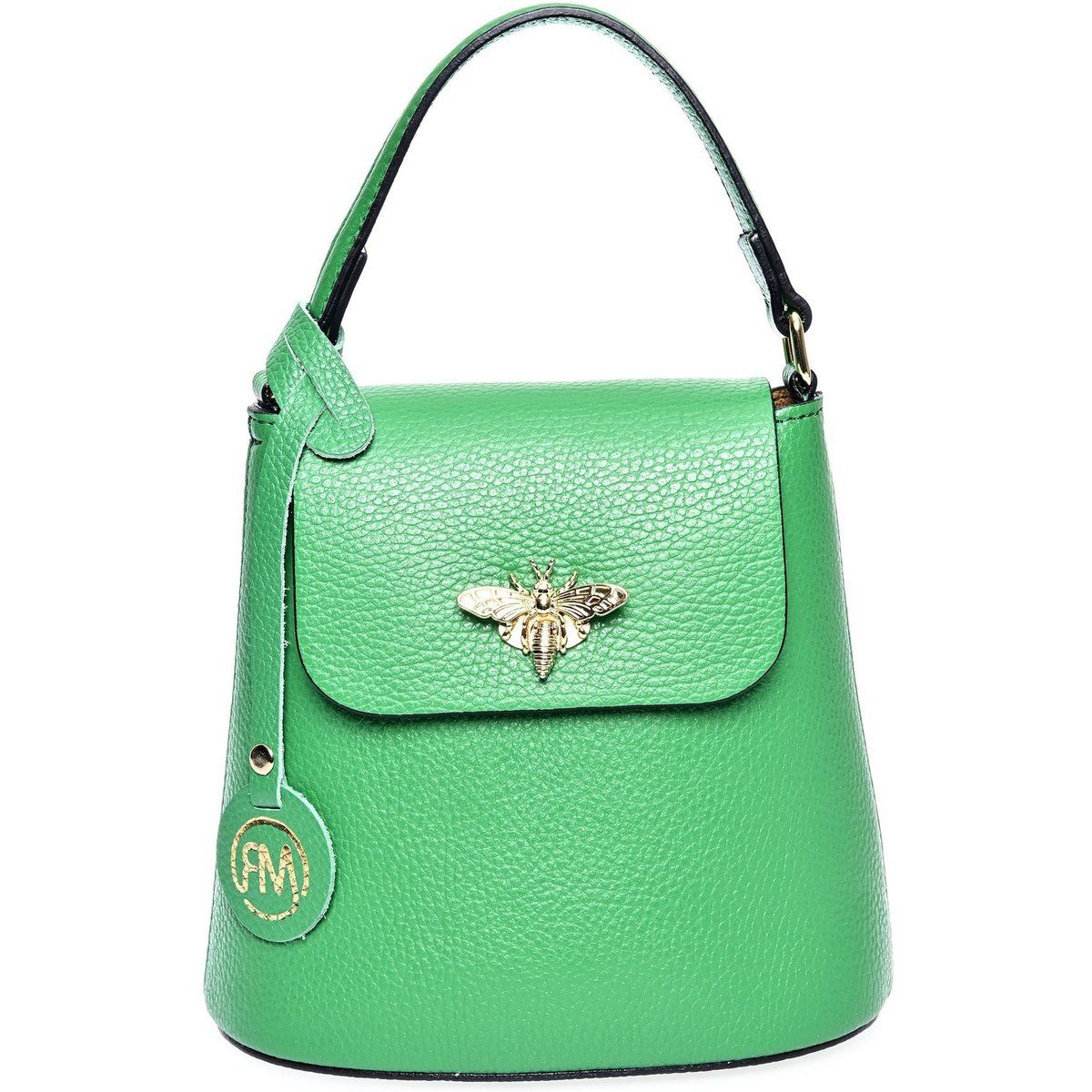 Elegante strukturierte Tasche mit Bienenmotiv