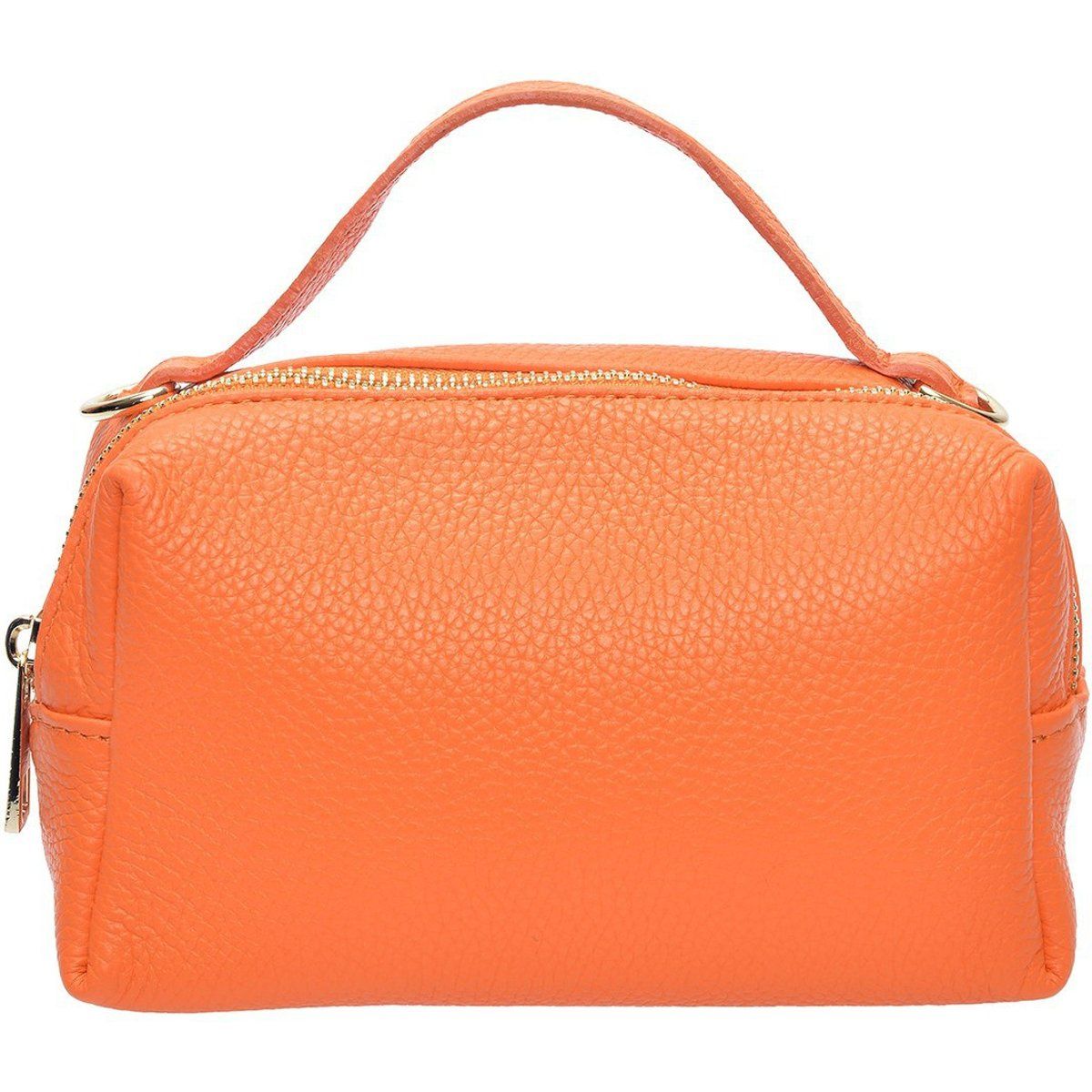 Mini-Henkeltasche aus genarbtem Leder