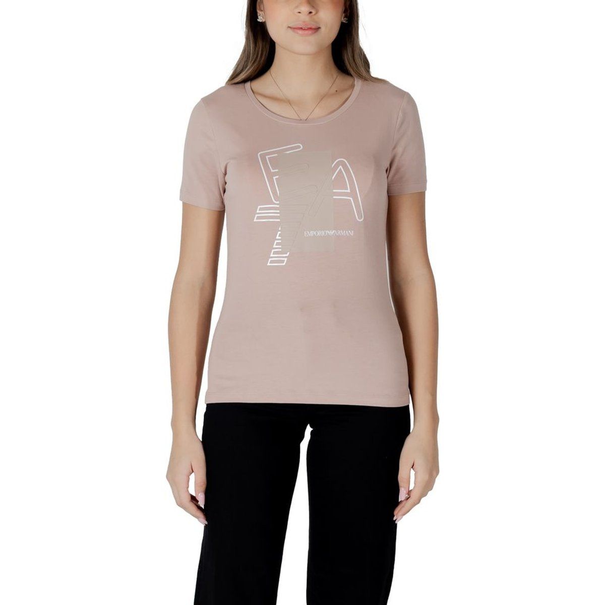 Tailliertes Shirt mit Grafik-Logo