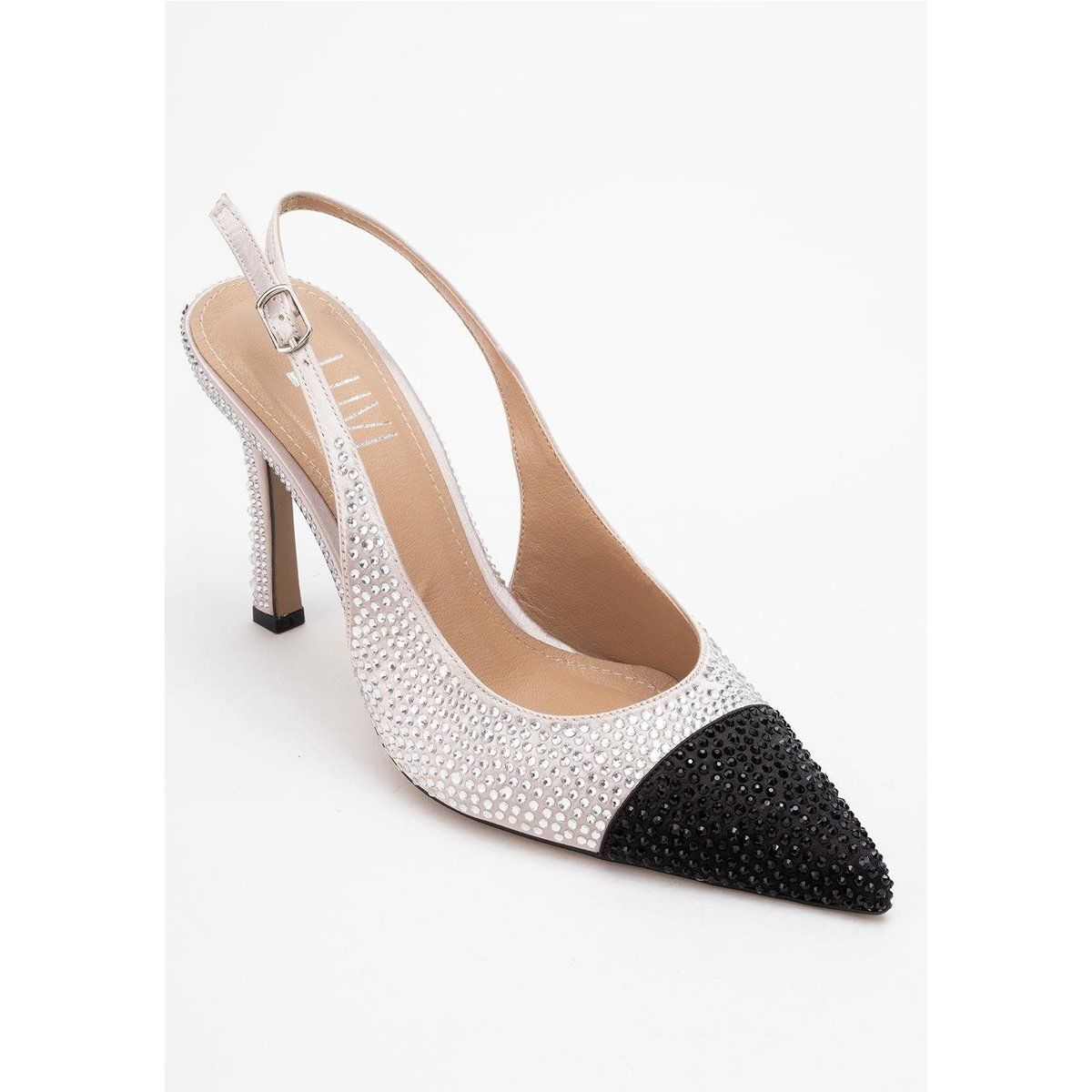 Verzierte Slingback-Pumps mit Kappen-Spitze
