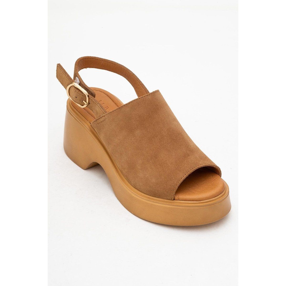 Plateau-Keilsandalen aus Wildleder