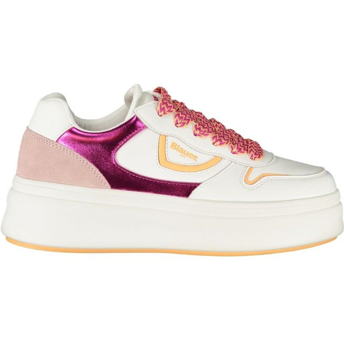Chunky Plateau-Sneaker mit Metallic-Akzenten