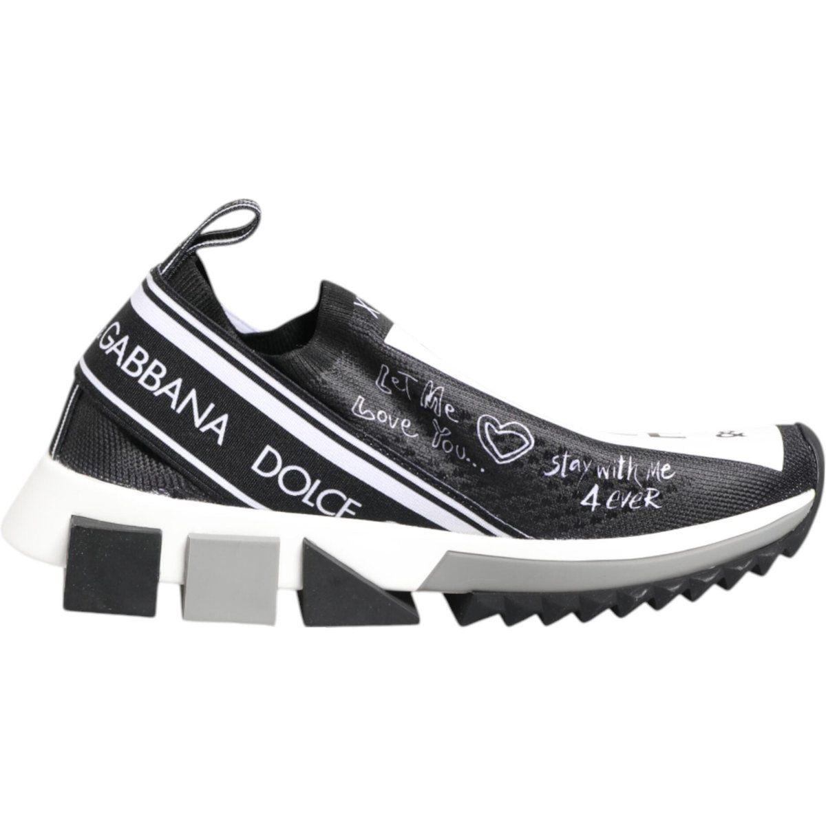 Slip-On Sneaker mit Graffiti-Print