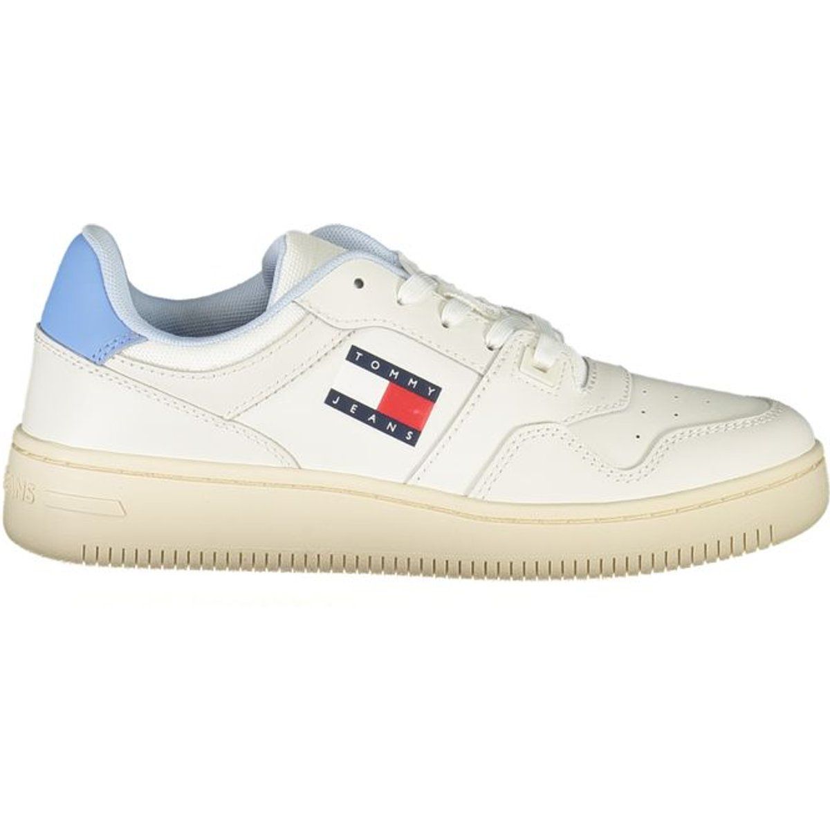 Flache Leder-Sneaker im Court-Stil