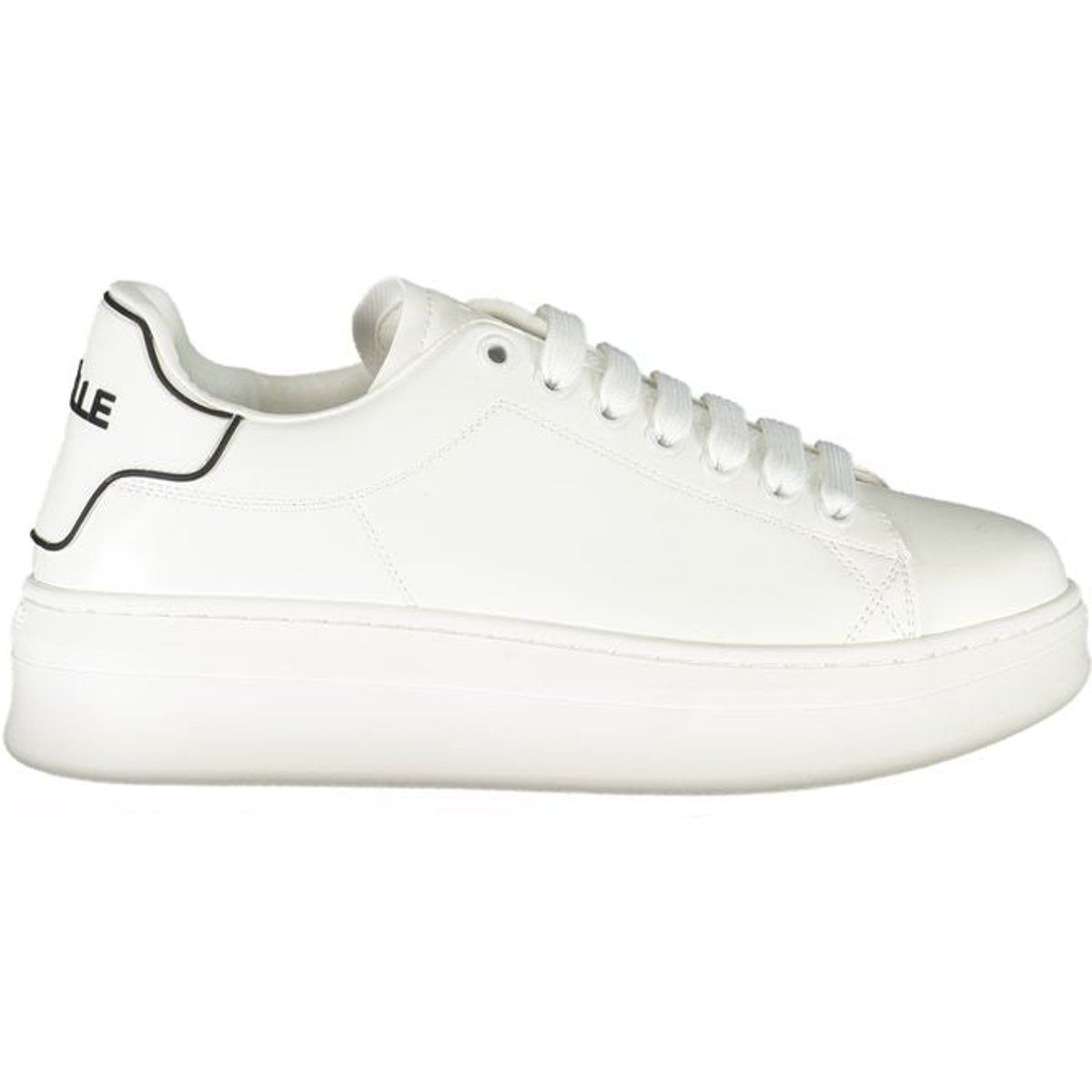 Minimalistische Plateau-Sneaker mit Kontrastbesatz