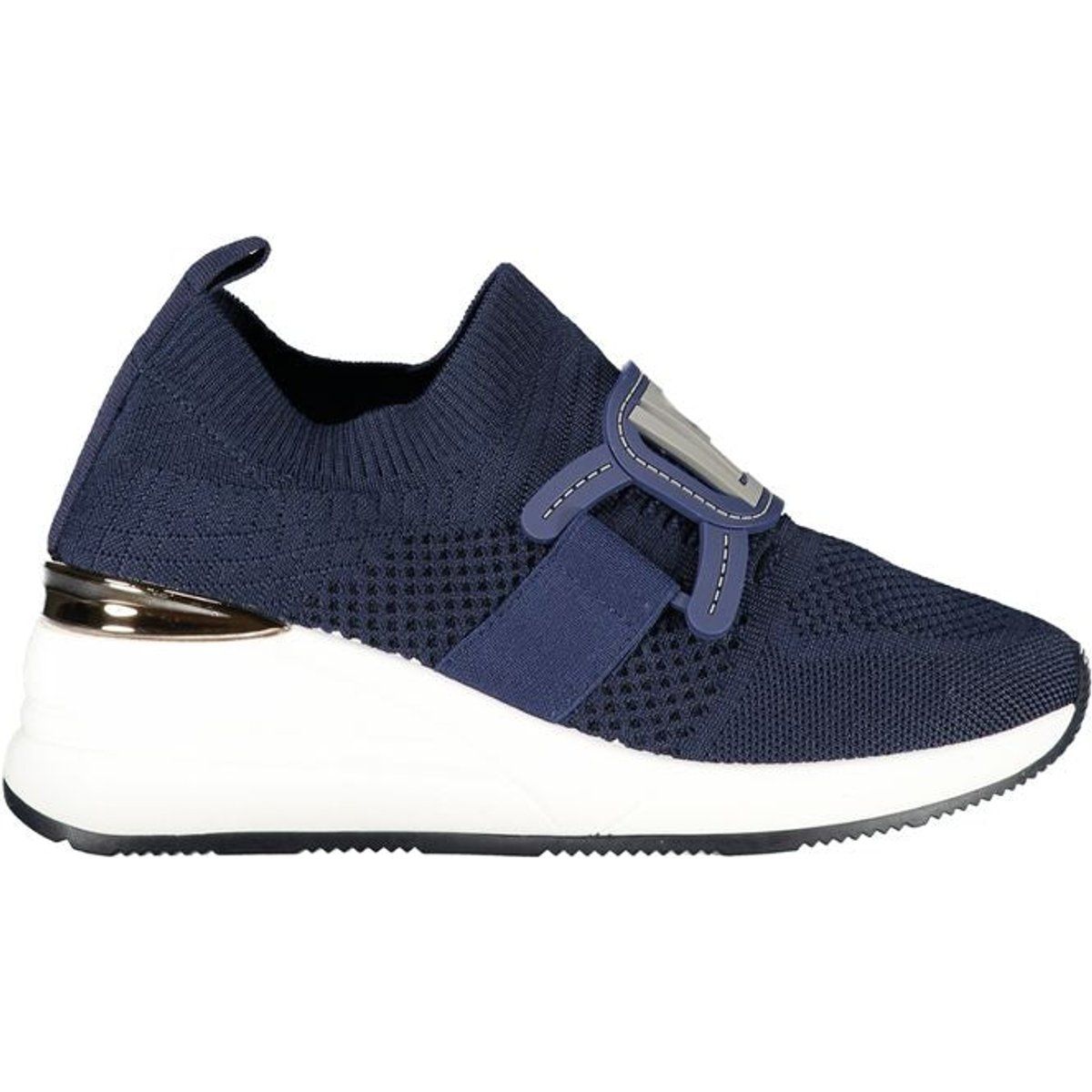 Moderner Strick-Sneaker mit Plateau-Keilabsatz