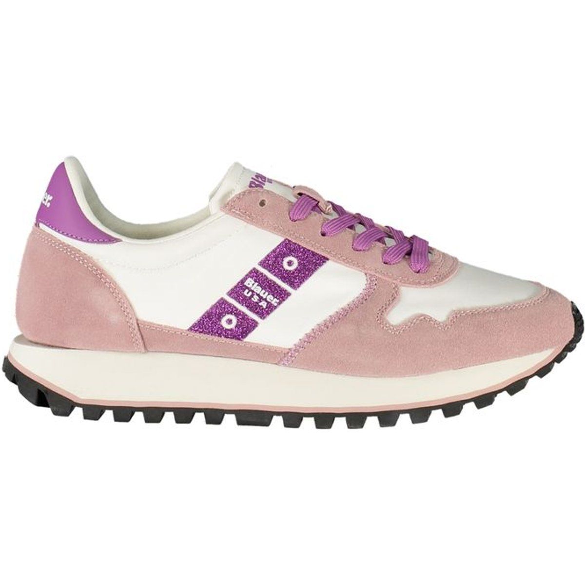 Sneaker mit Glitzer-Akzenten und Wildleder