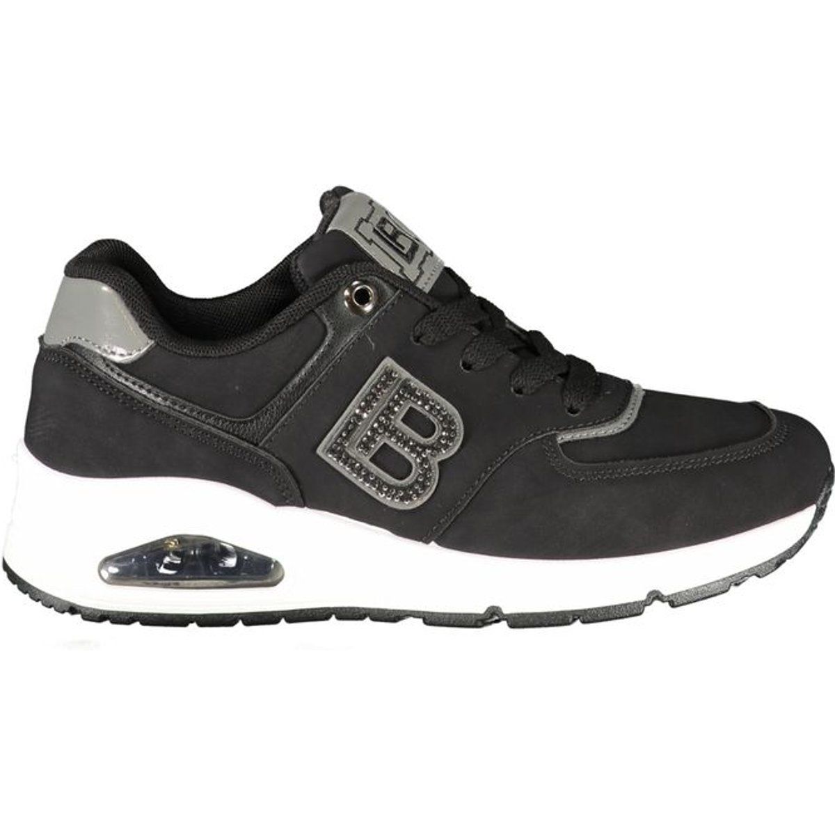 Sportliche Plateau-Sneaker mit Strassbesatz
