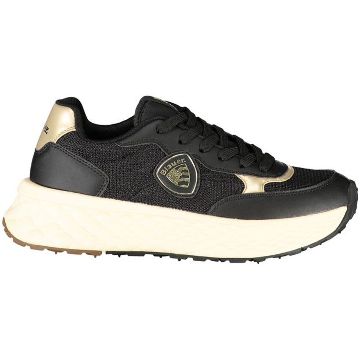 Plateau-Schnürsneaker aus Materialmix