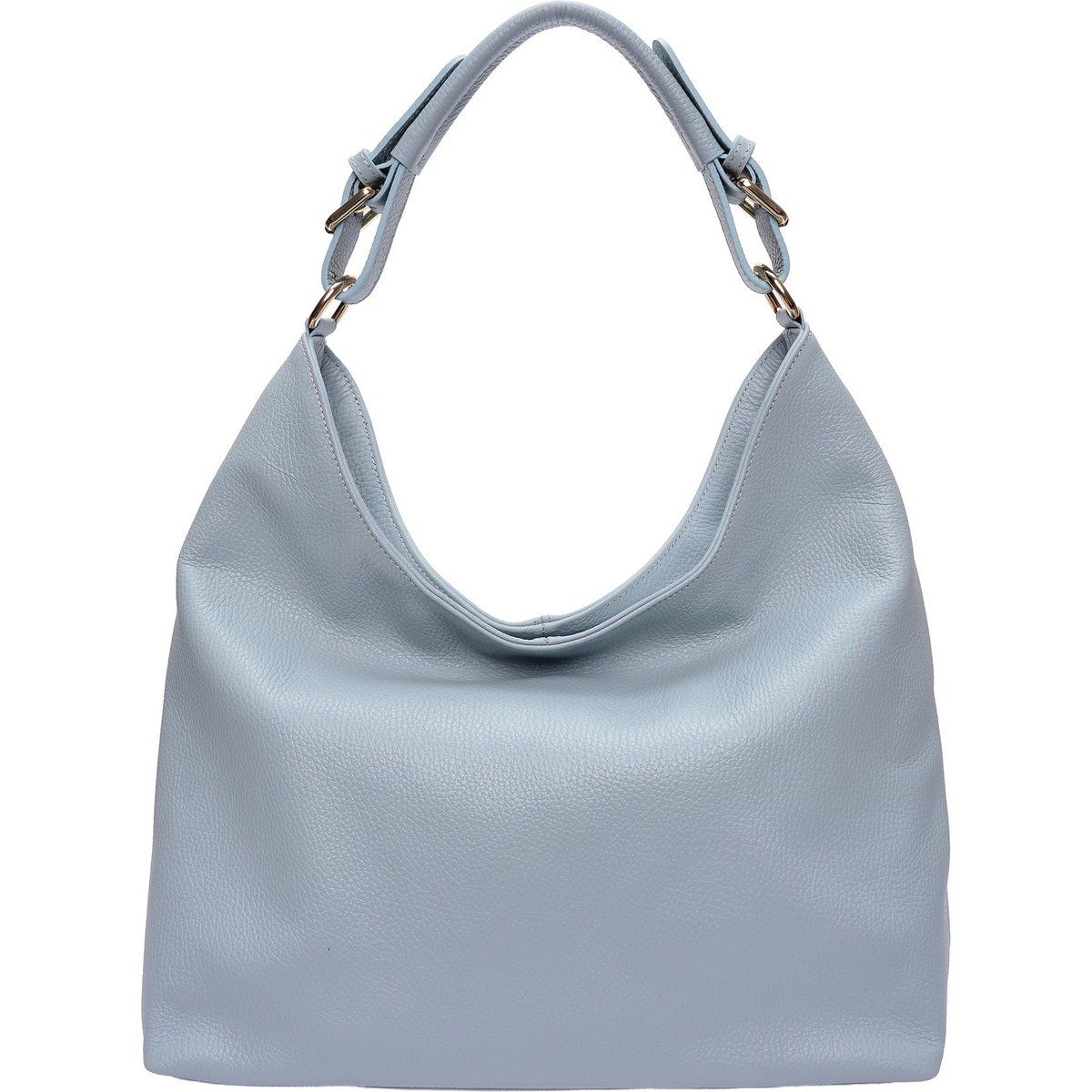 Hobo-Schultertasche aus genarbtem Leder