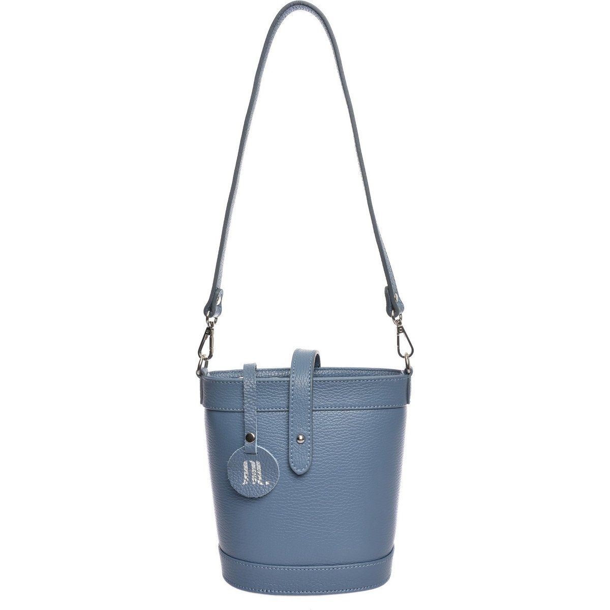 Beuteltasche aus genarbtem Leder