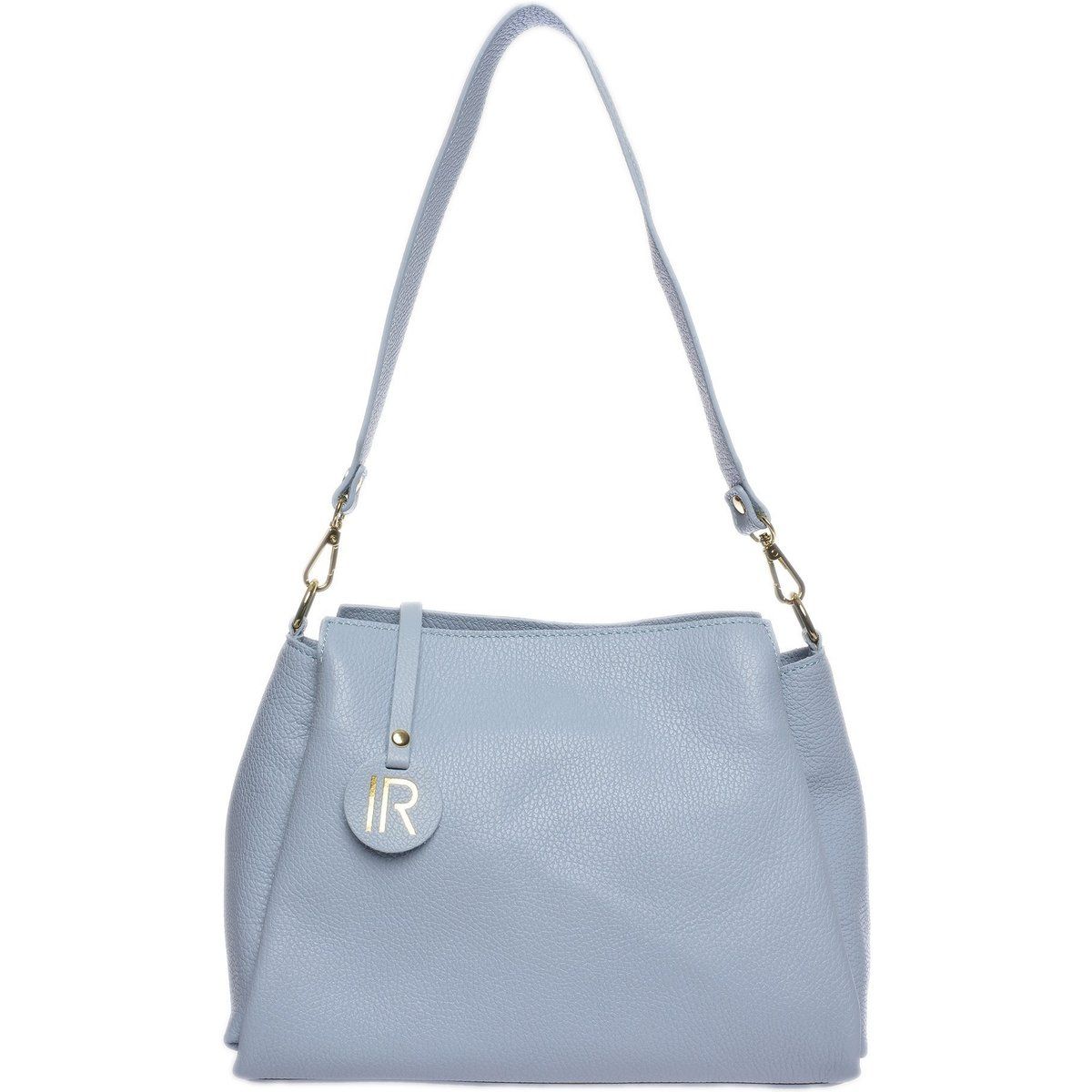Elegante Schultertasche aus genarbtem Leder
