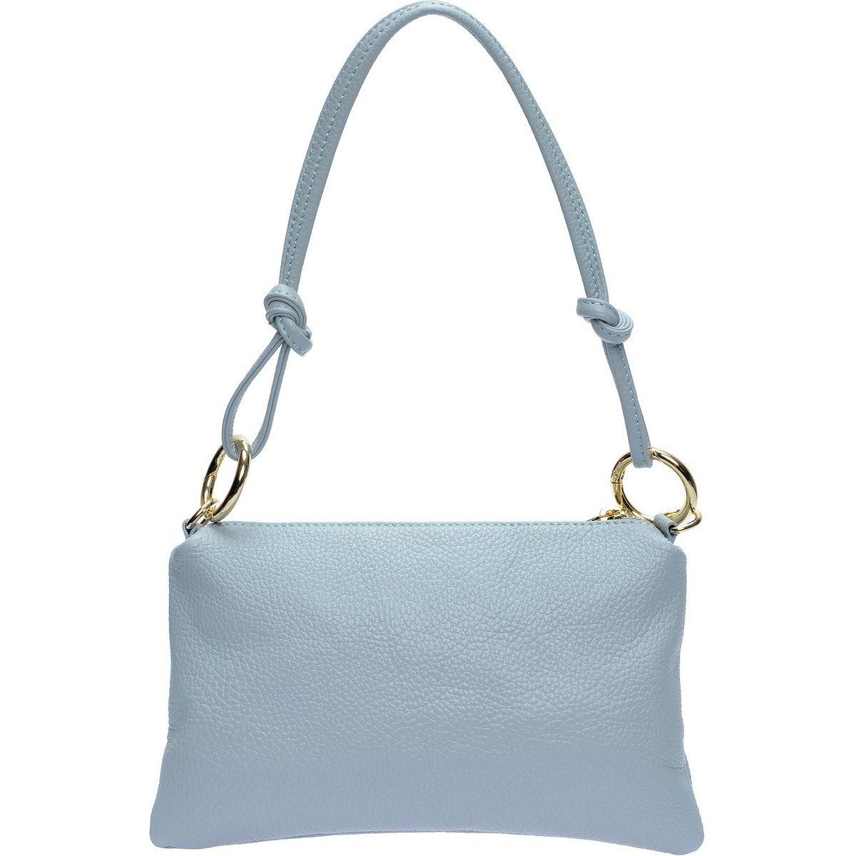 Schultertasche aus genarbtem Leder