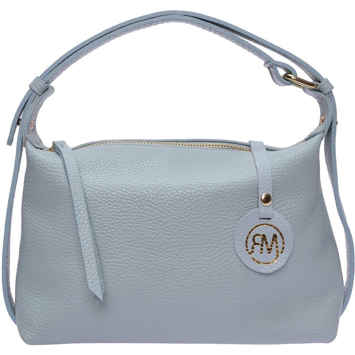 Minimalistische Schultertasche aus Narbenleder