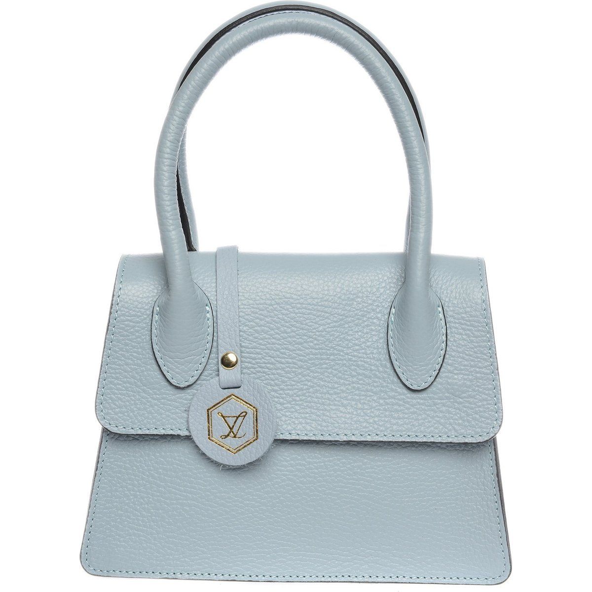 Henkeltasche aus genarbtem Leder