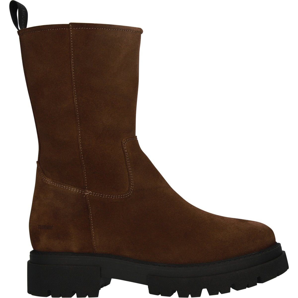 Wildleder-Wadenstiefel mit Plateausohle