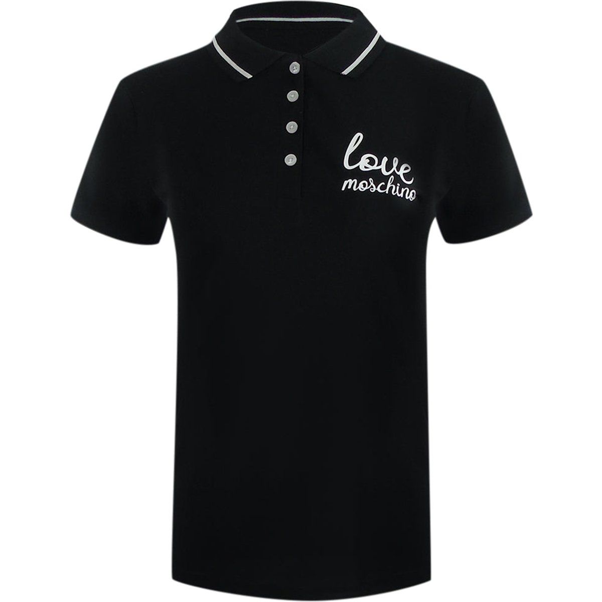 Klassisches Baumwoll-Polo mit Logo-Schriftzug