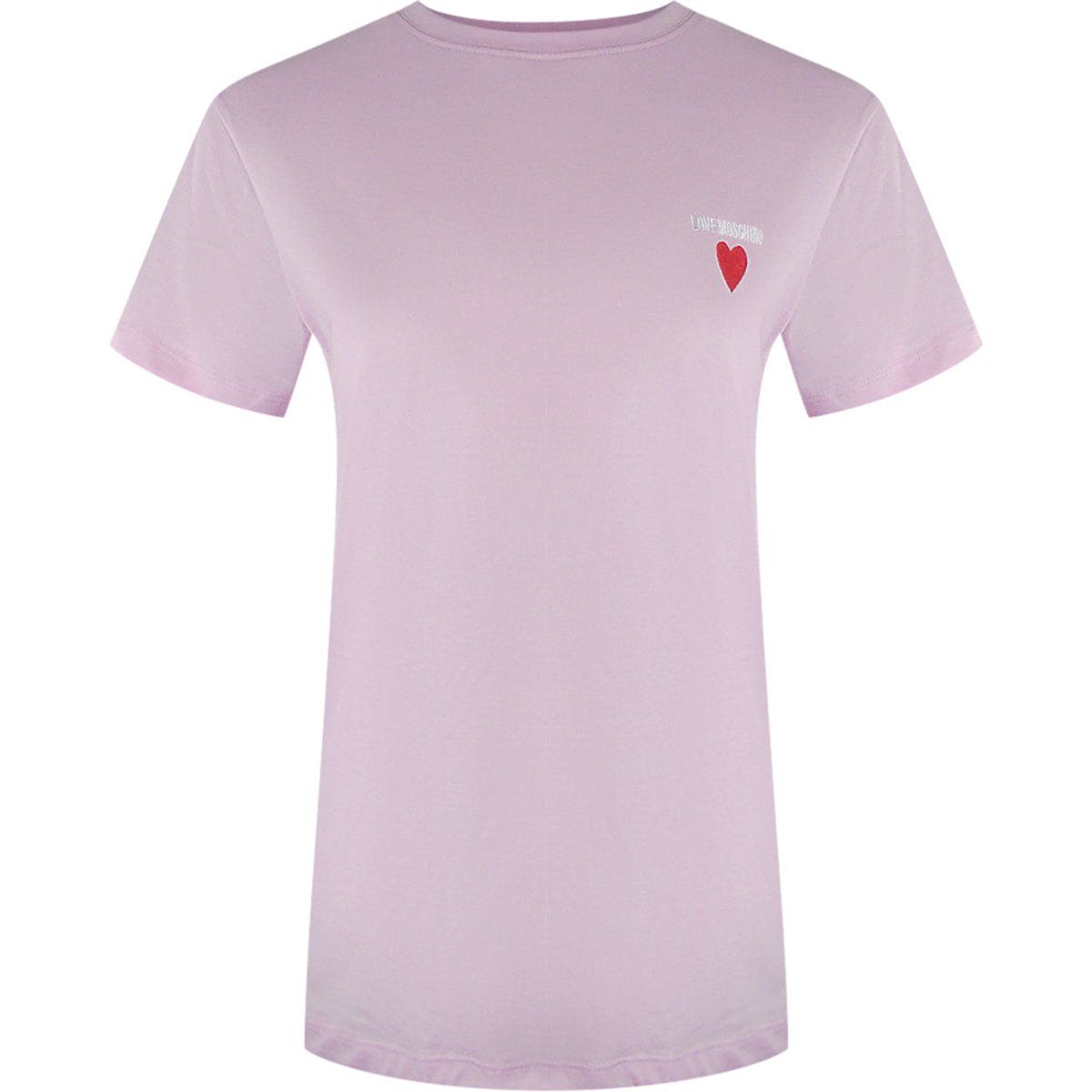 Baumwoll-T-Shirt mit Herz-Stickerei