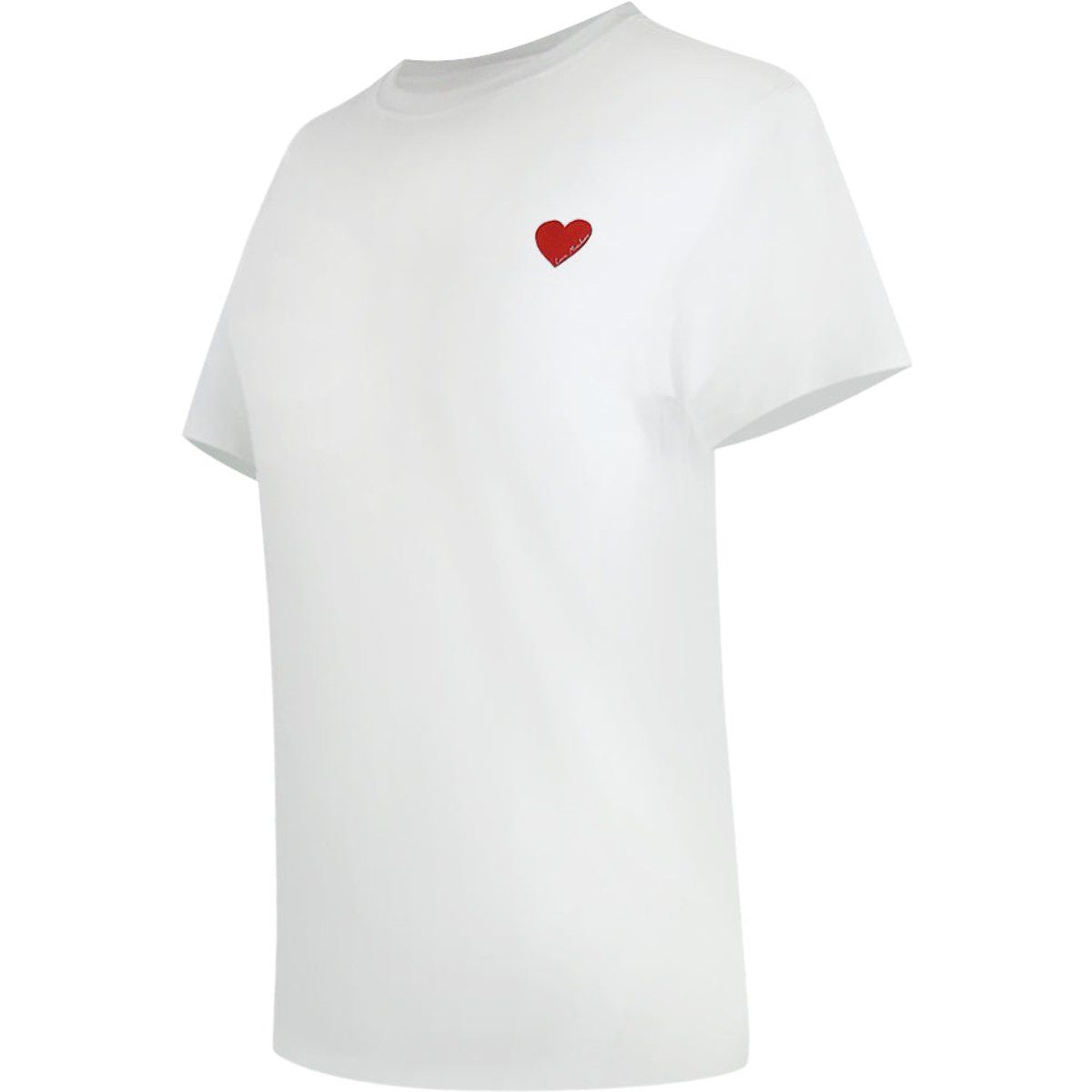 Baumwoll-T-Shirt mit minimalistischem Herz-Detail