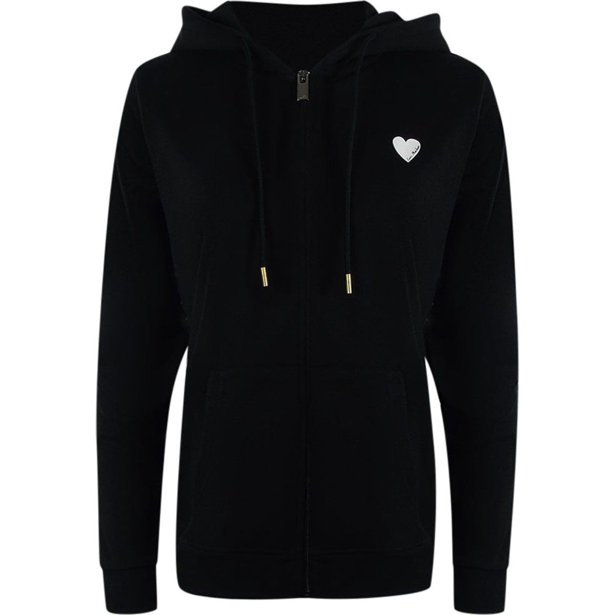 Zip-Hoodie mit Herz-Stickerei