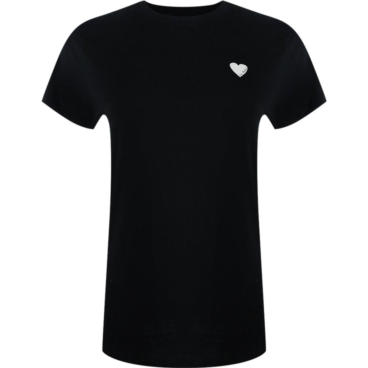 Klassisches Baumwoll-T-Shirt mit Herzlogo