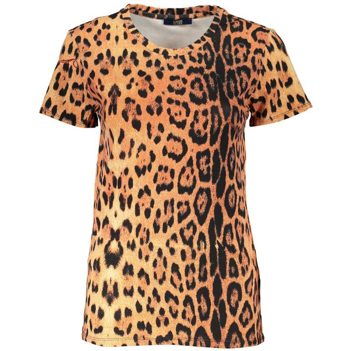 T-Shirt mit Leopardenmuster aus Baumwolle