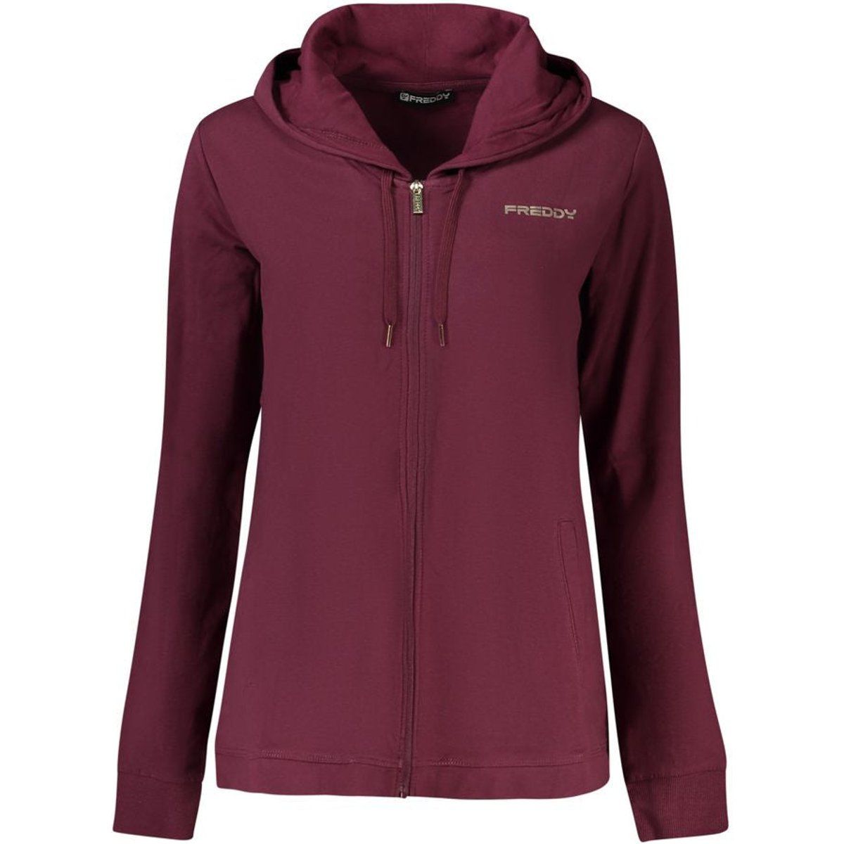 Kapuzensweatshirt mit durchgehendem Reißverschluss