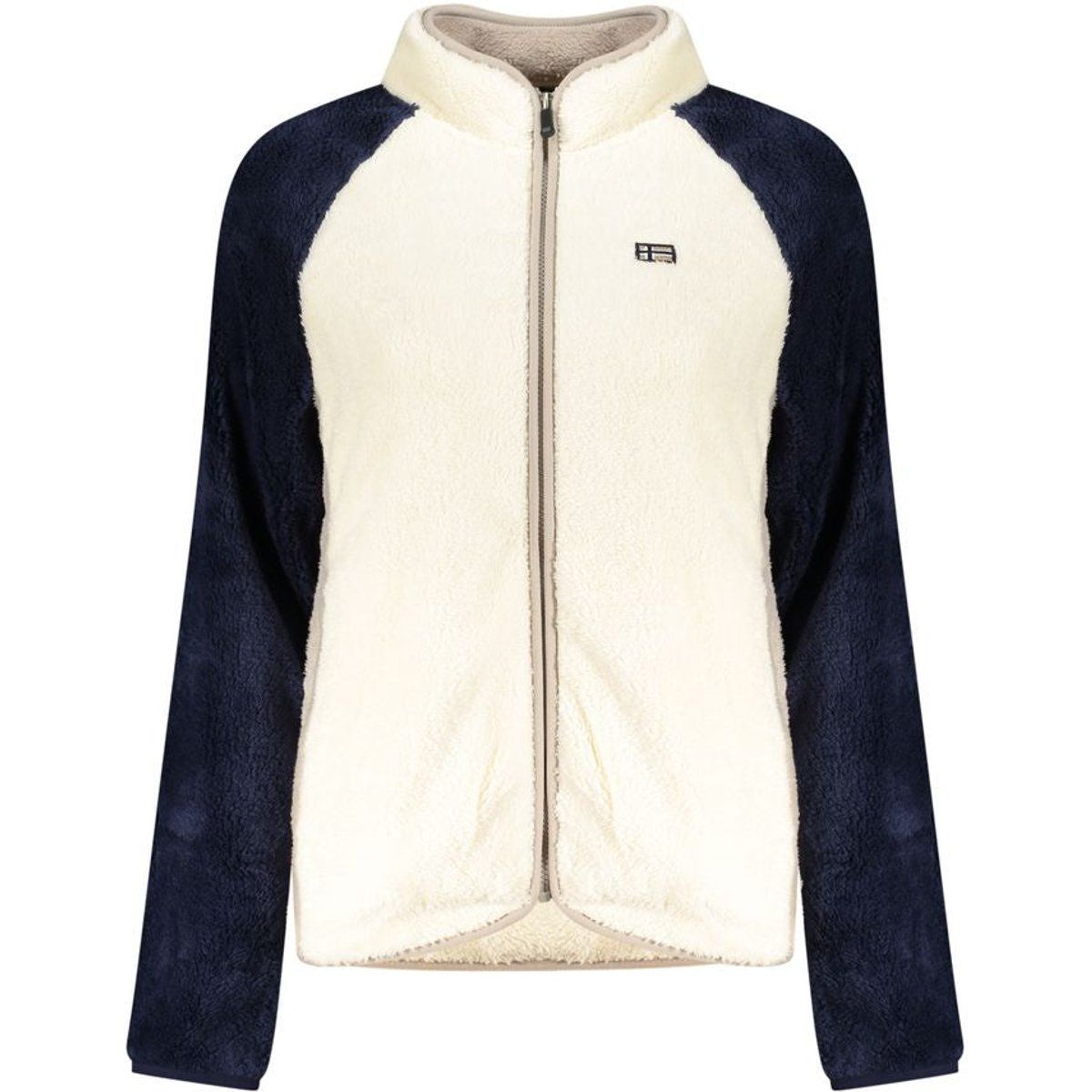 Fleecejacke mit kontrastierenden Ärmeln
