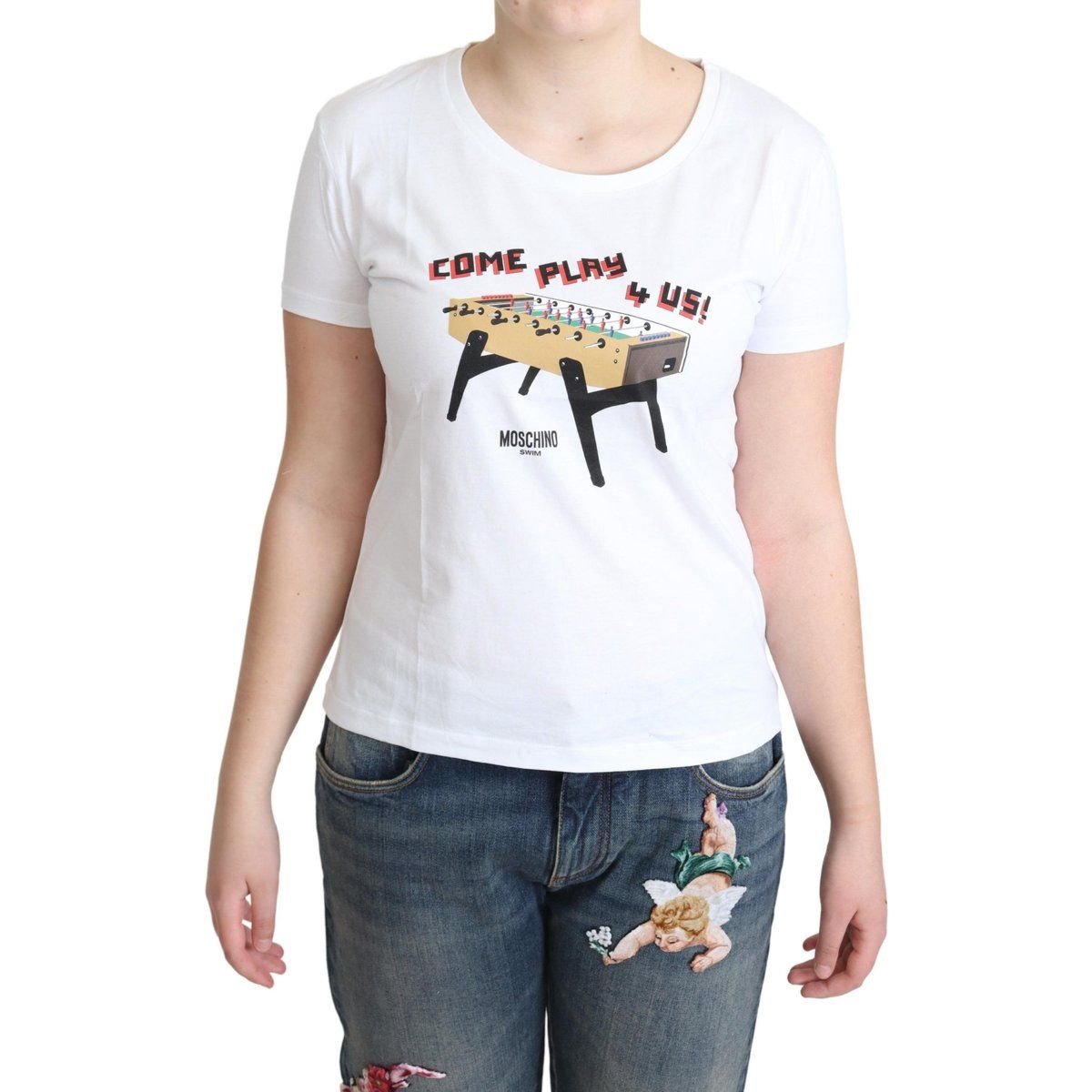 T-Shirt mit Tischfußball-Grafik