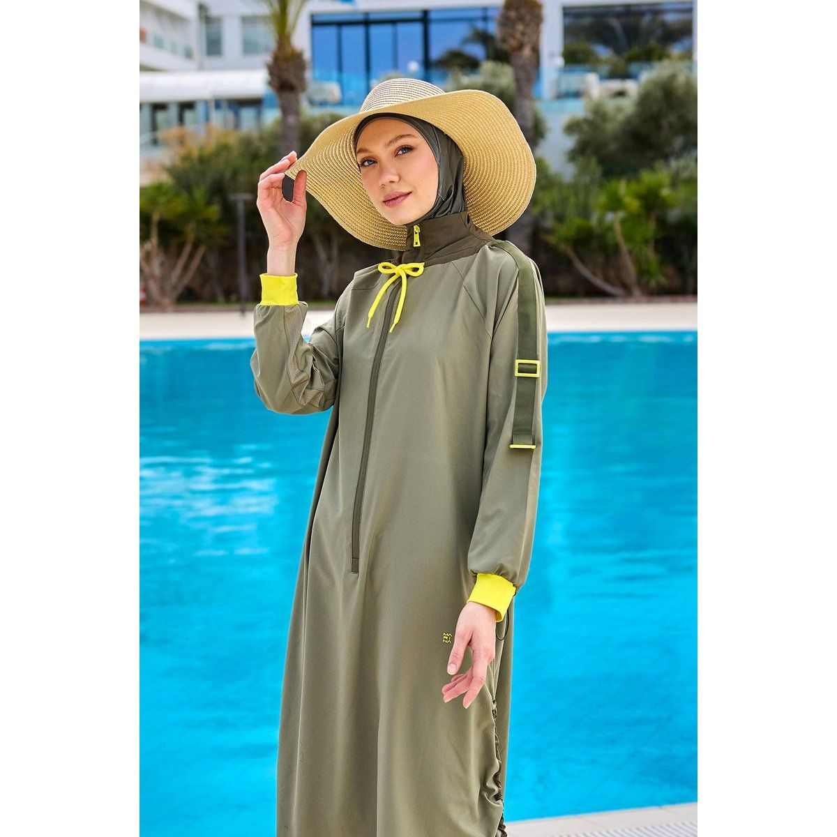 Modest-Badeanzug-Set mit voller Bedeckung