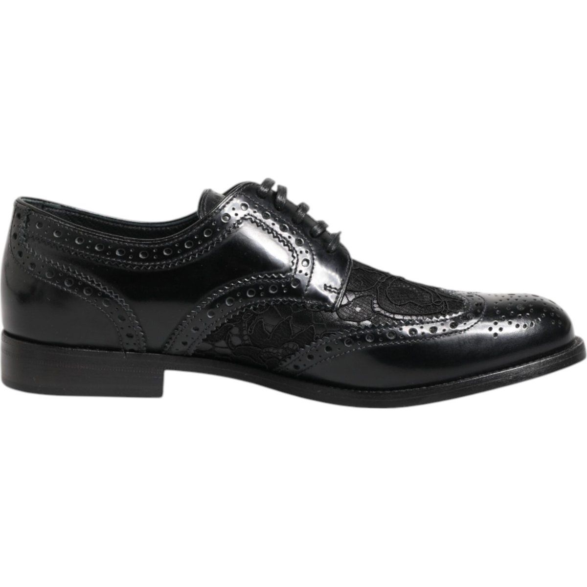 Leder-Derbys mit Spitzen-Detail