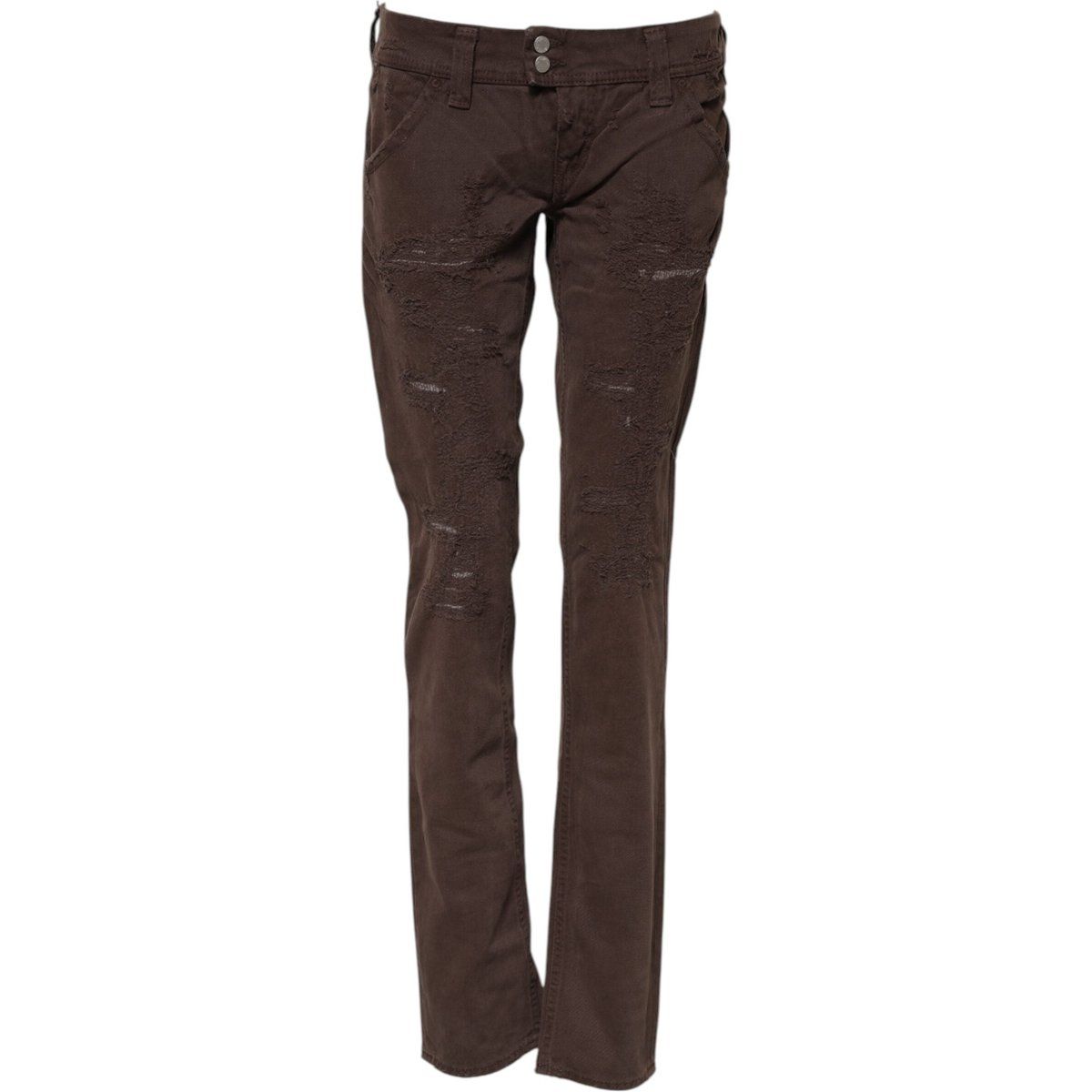 Distressed Skinny-Jeans mit niedriger Taille