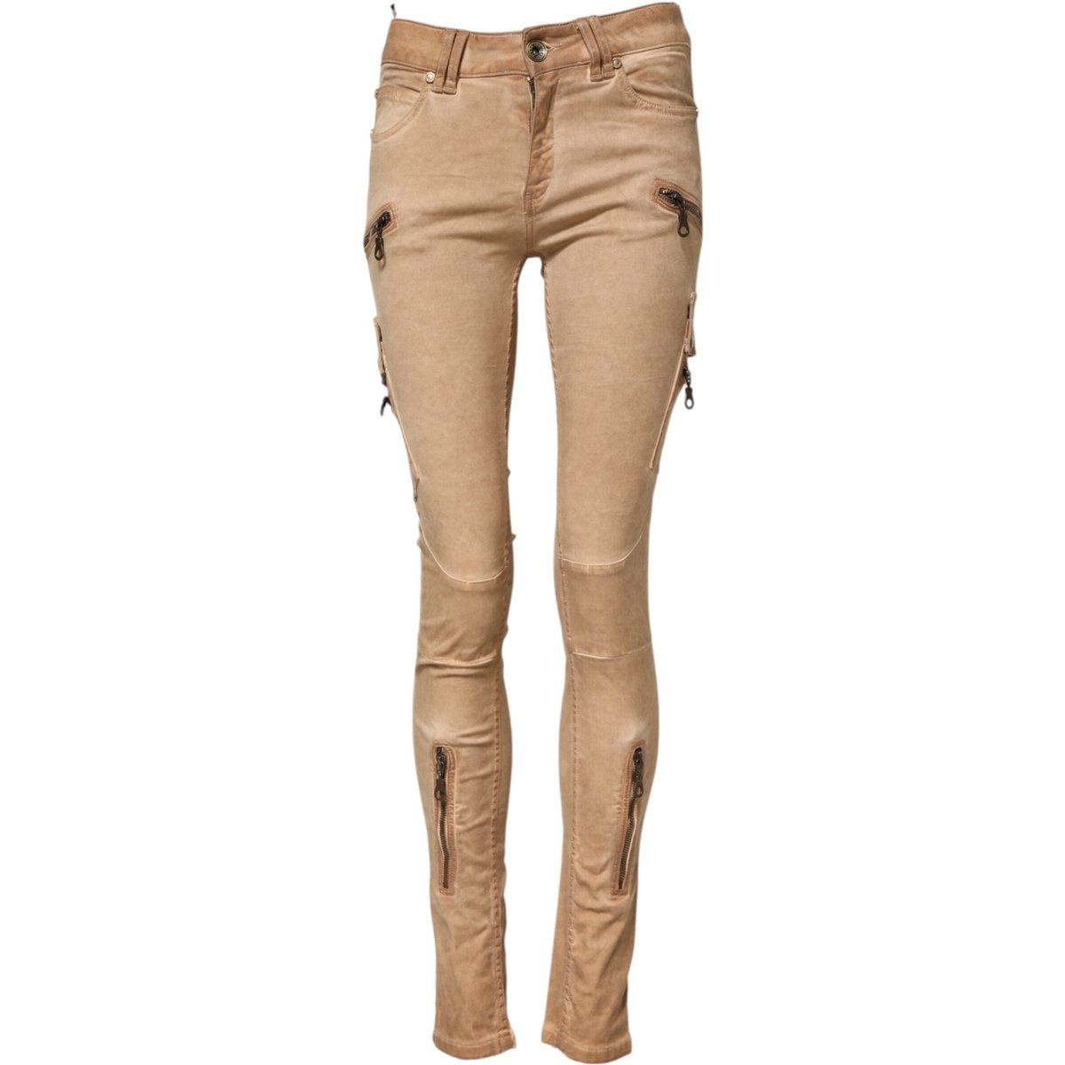 Skinny-Jeans mit Multi-Reißverschluss-Details