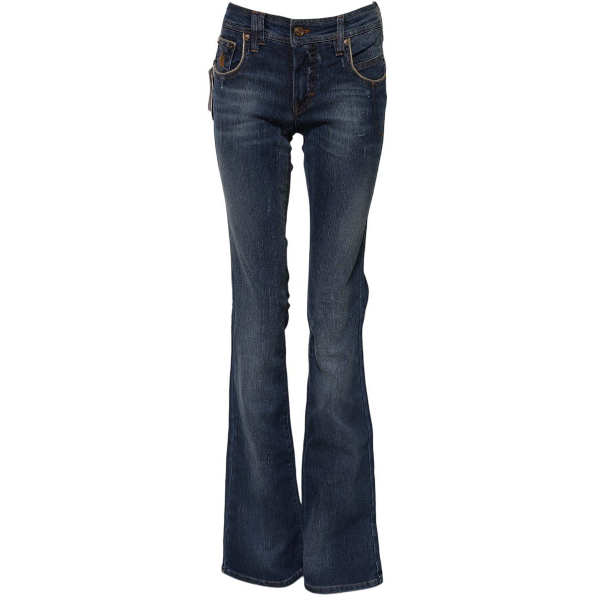 Mid-Waist Jeans mit ausgestelltem Bein