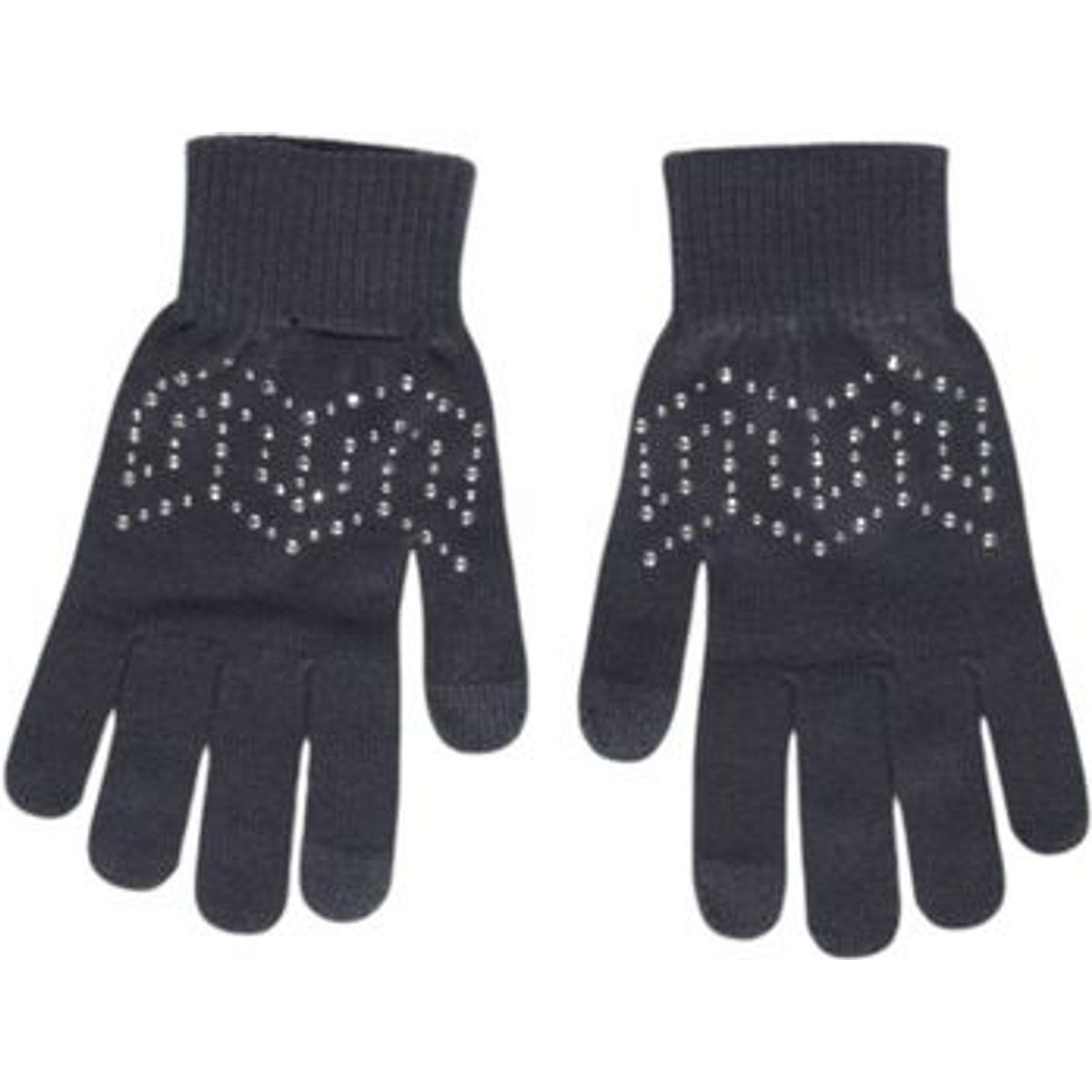 Funkelnde Strickhandschuhe mit Pailletten