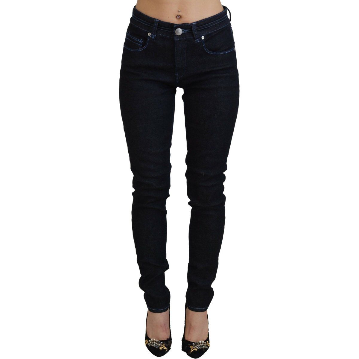 Klassische Slim-Fit-Jeans mit tiefer Leibhöhe