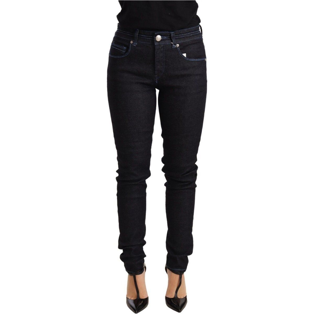 Skinny-Jeans mit mittlerer Leibhöhe